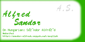 alfred sandor business card